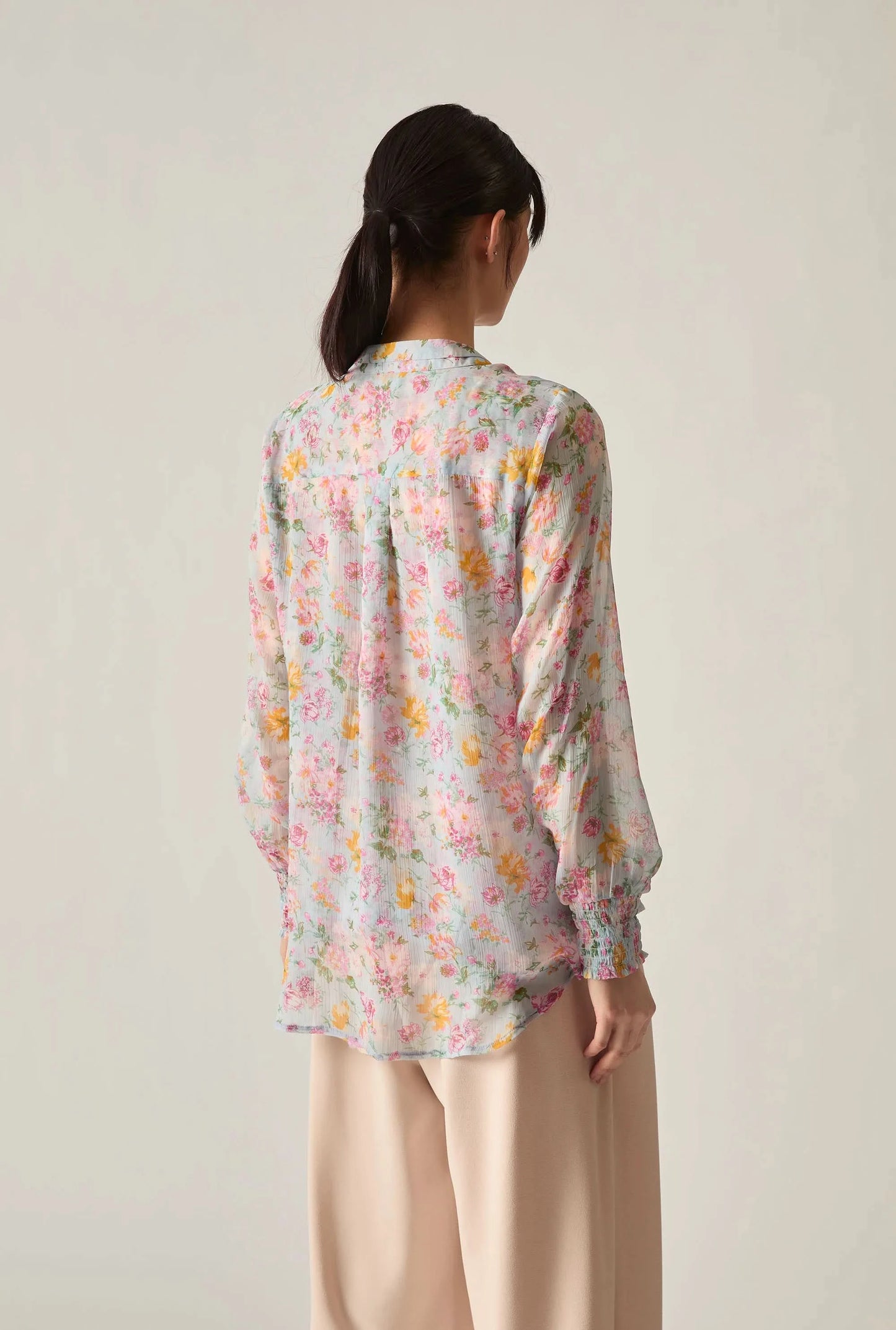 Vintage Floral Print Blouse