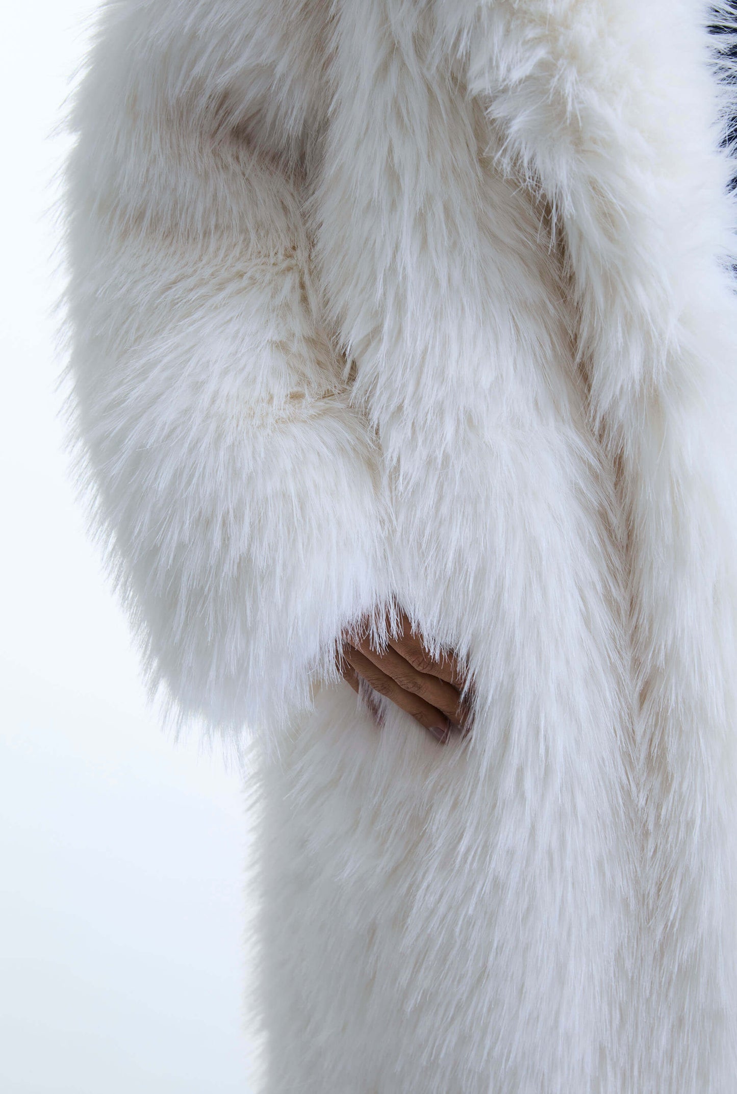 White Faux Fur Coat