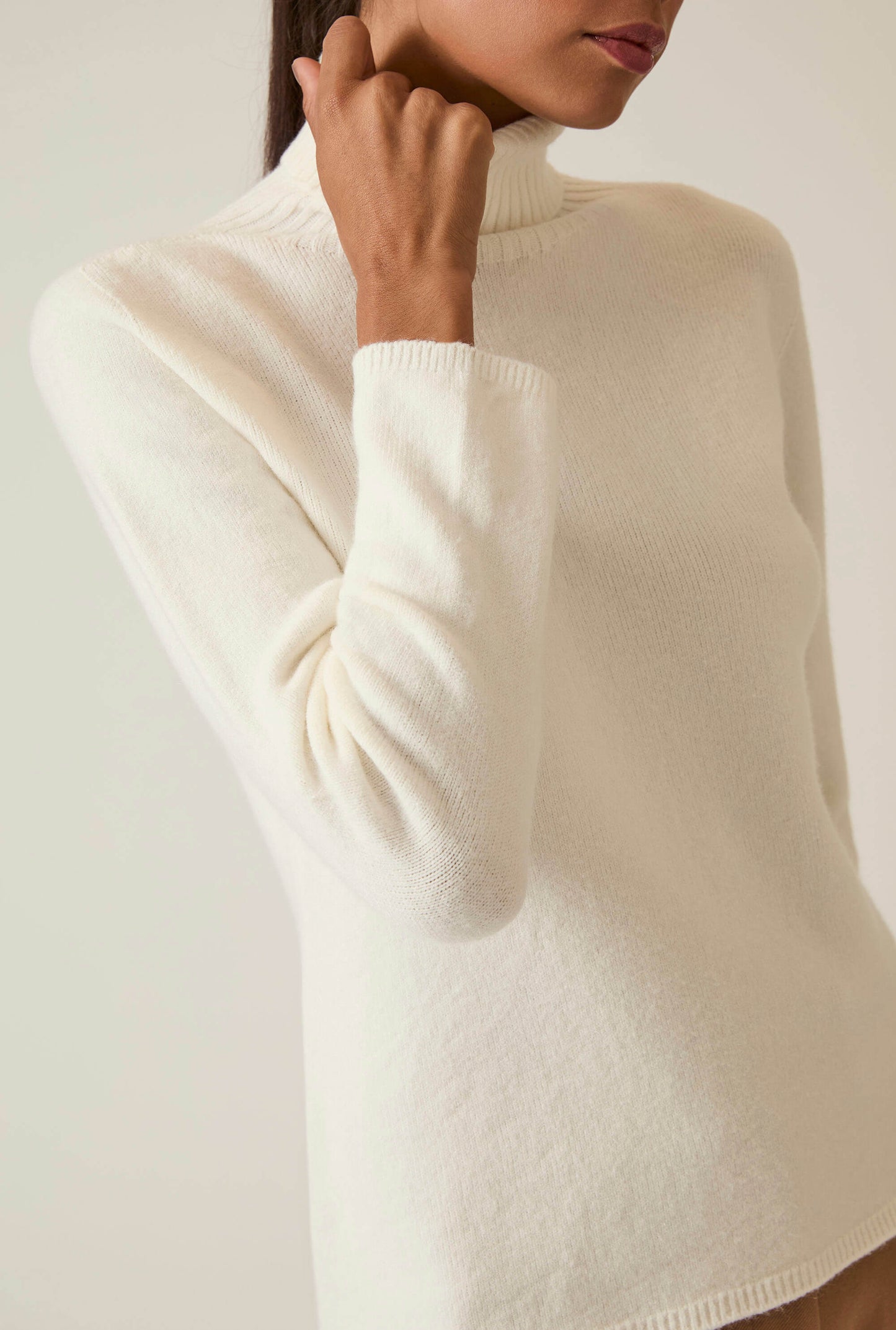 White Polo Neck Jumper