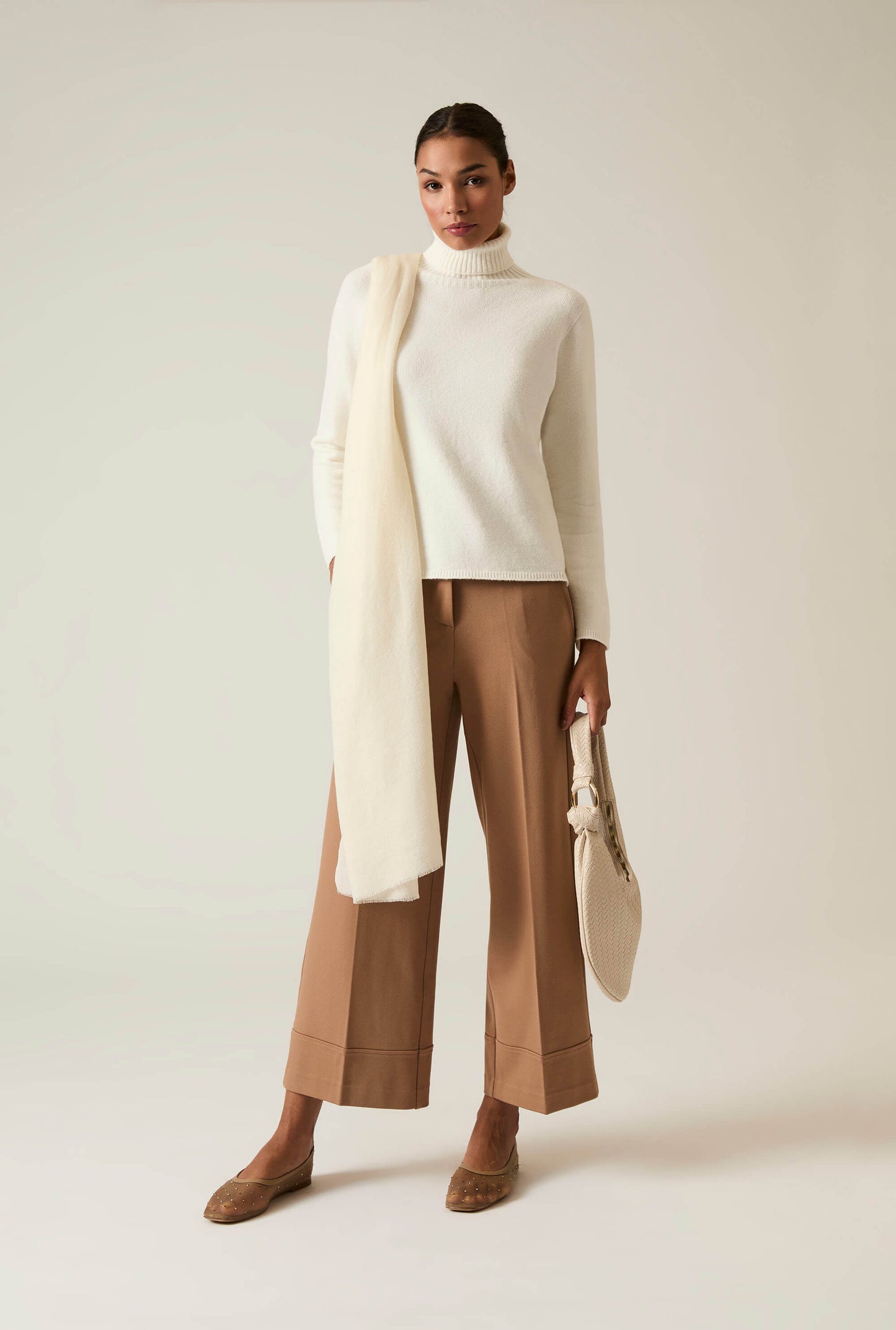 White Polo Neck Jumper