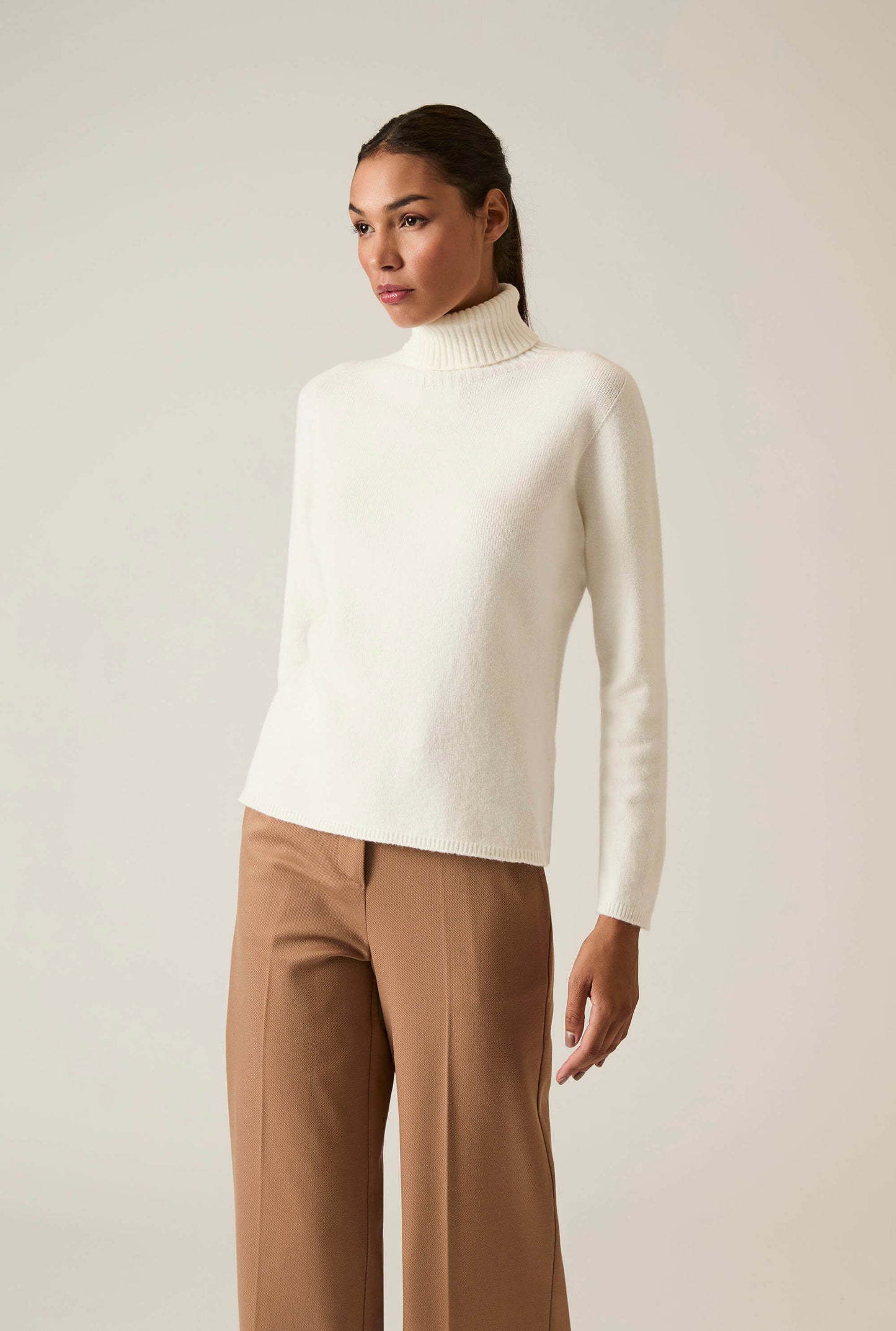 White Polo Neck Jumper