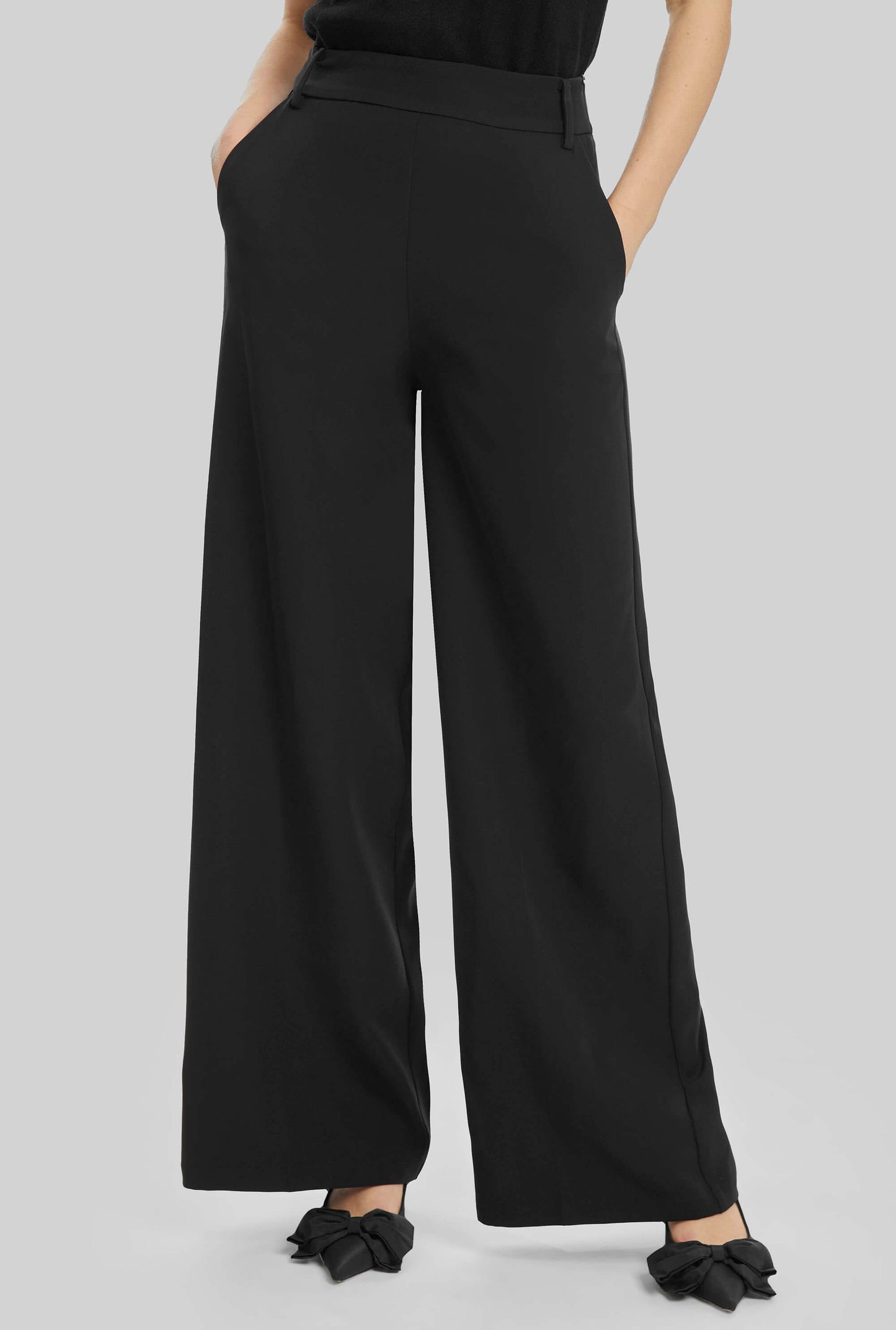 Wide Leg Tuxedo Trousers