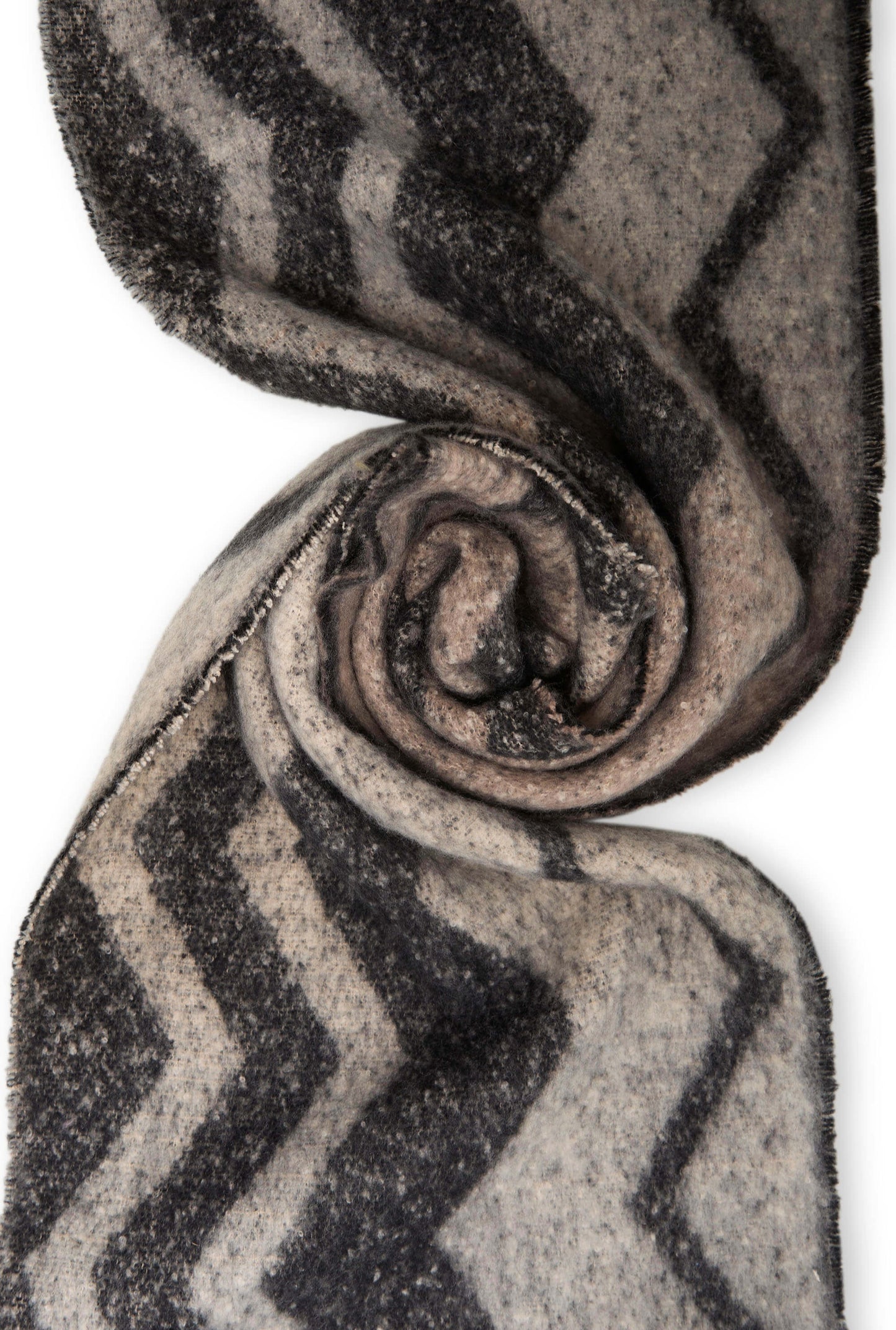 Zig Zag Black Scarf