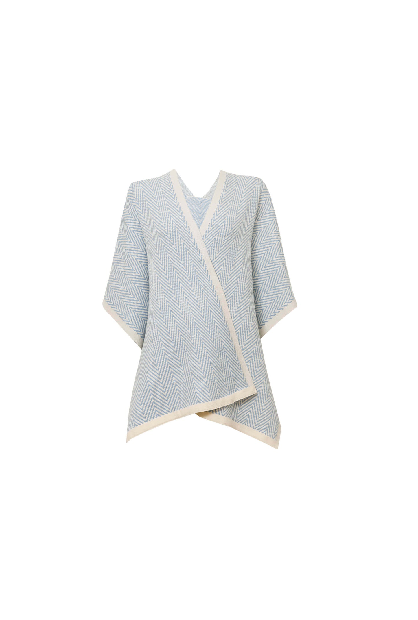Blue Chevron Knit Wrap