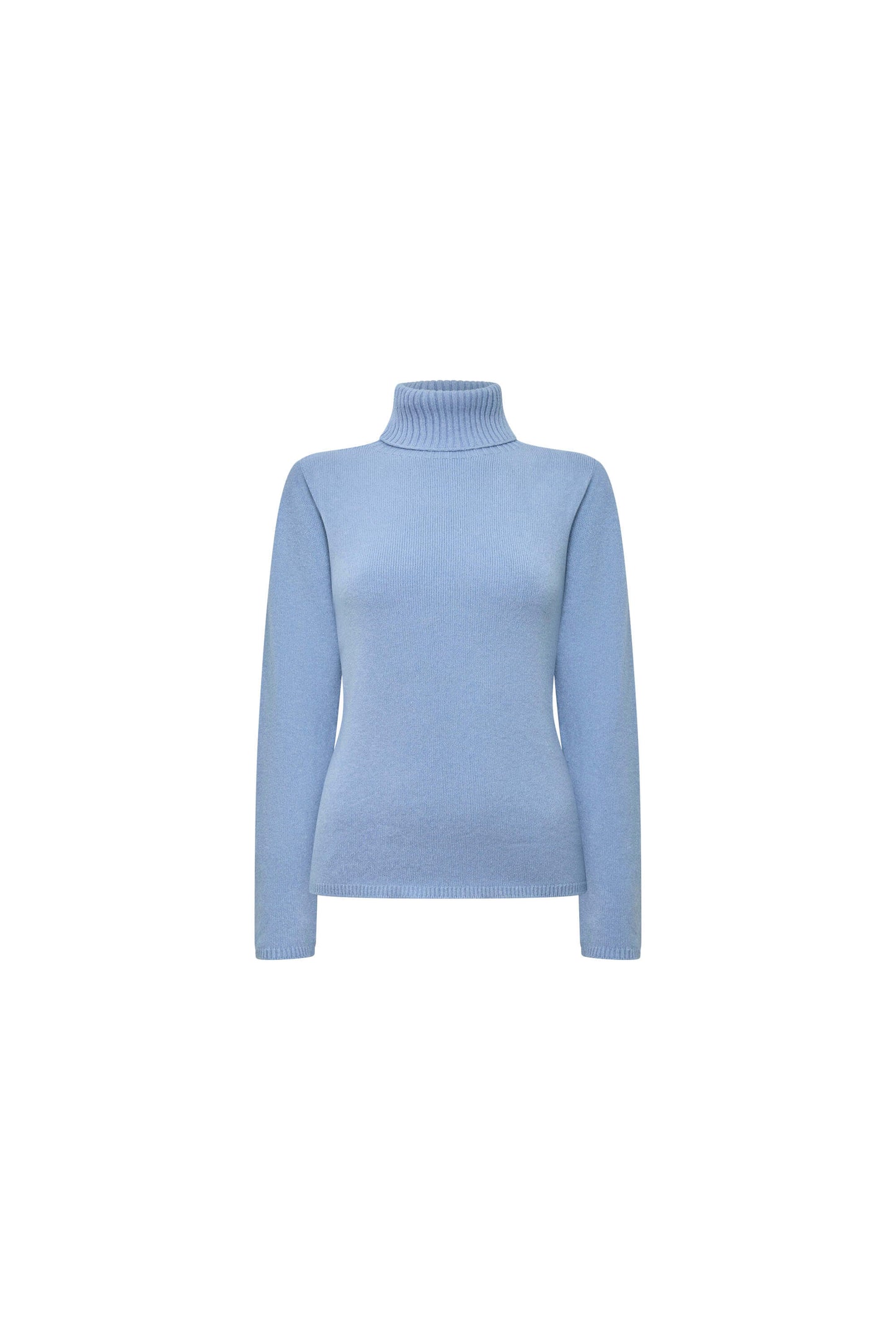 Pale Blue Polo Neck Jumper