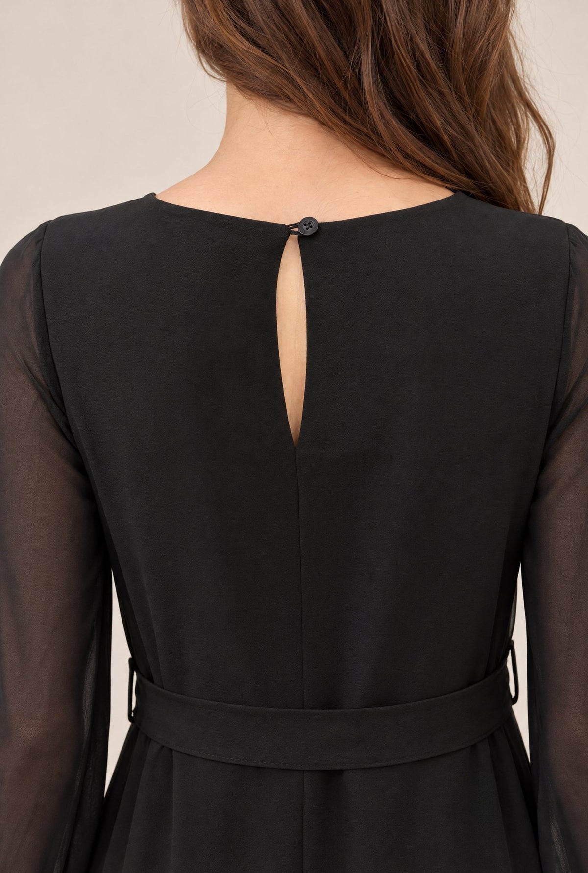 Black Belted Midi Dress