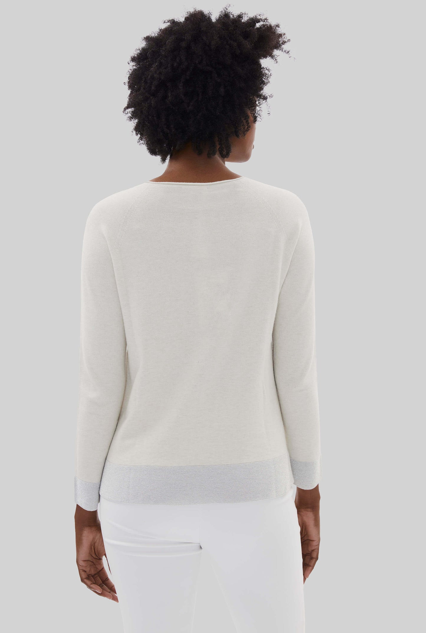 Lurex Detail Jumper Cream