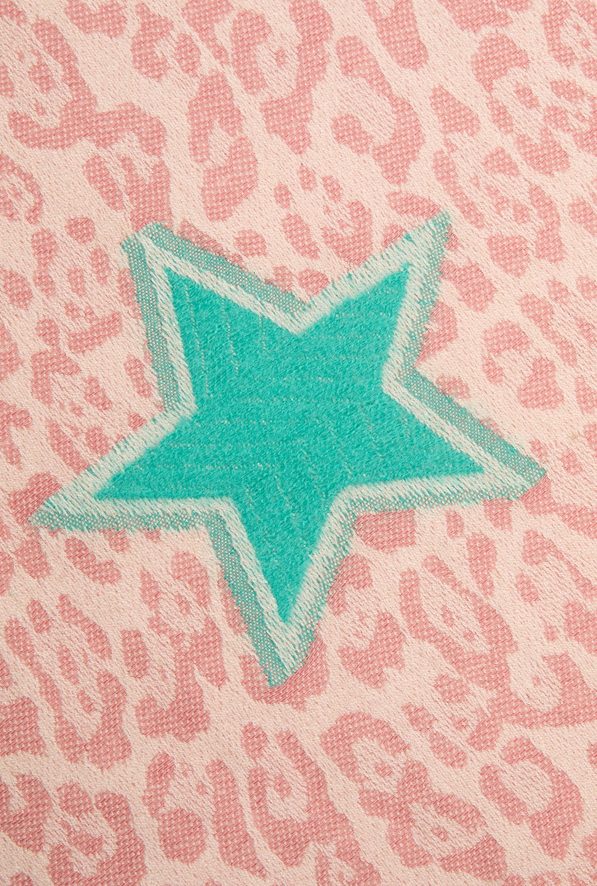 Pink Leopard Print Star Scarf