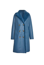 Reversible Faux Leather Coat Blue