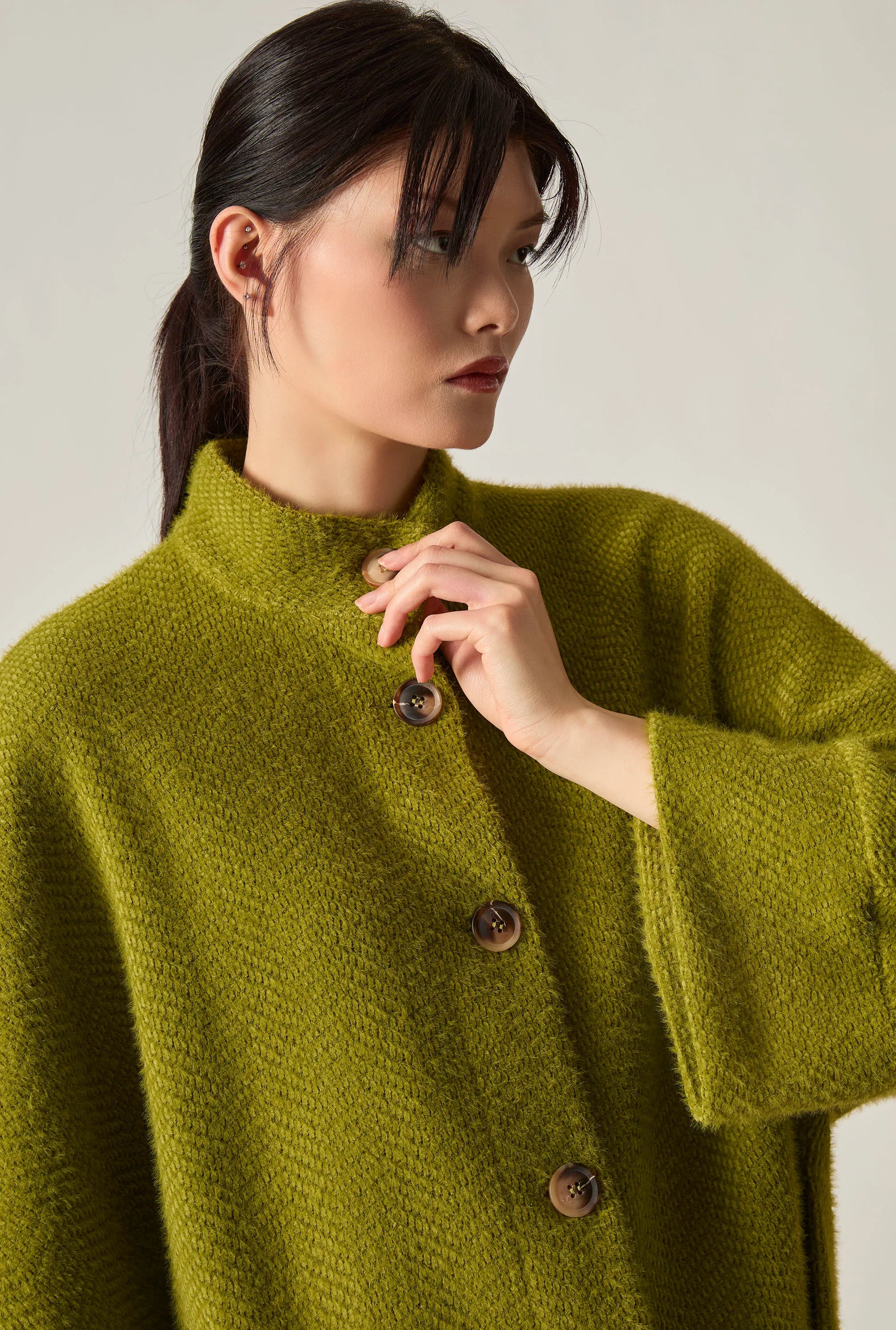 Batwing Olive Jacket | Italian Design | James Lakeland