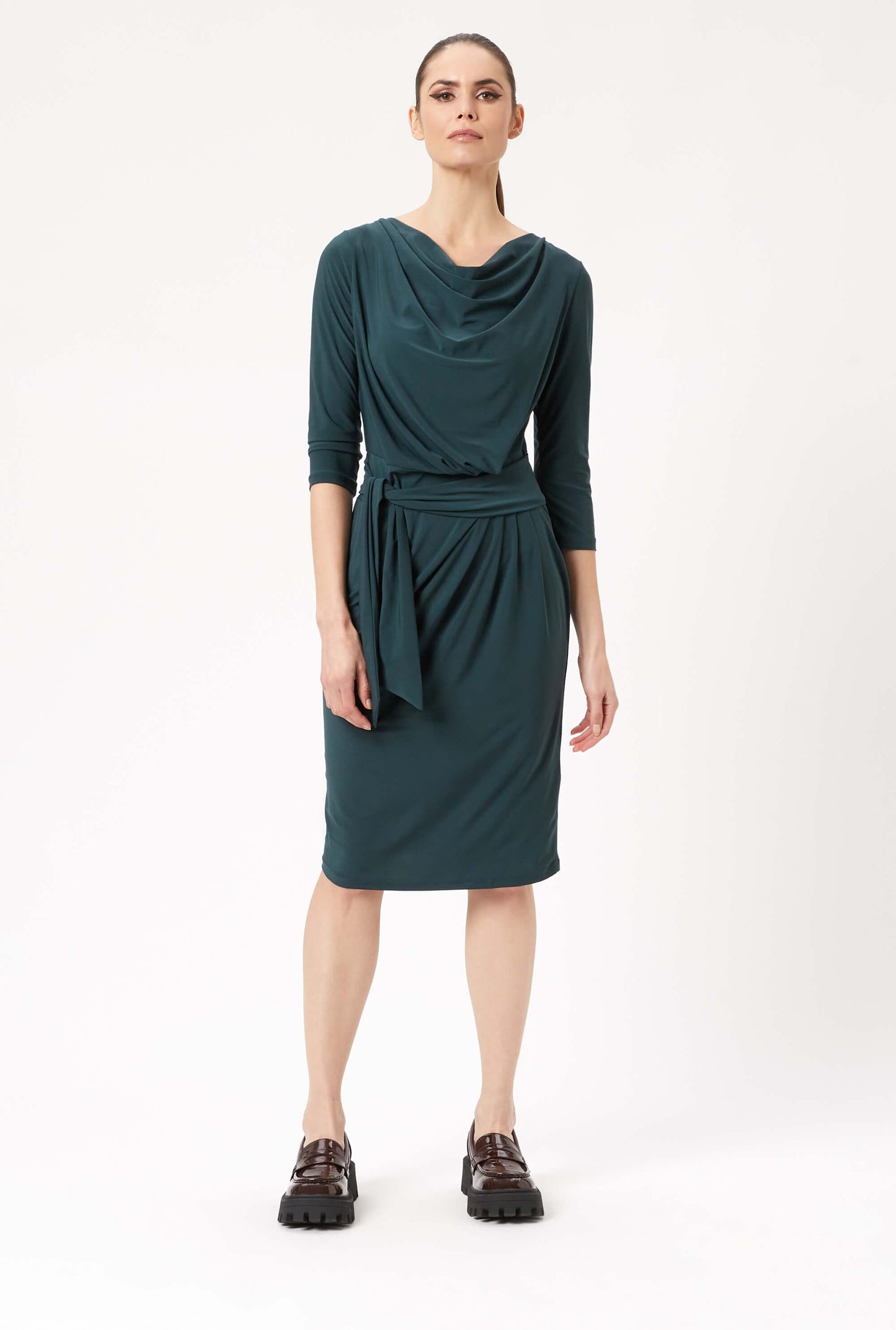 Ruched Belt Dress - James Lakeland