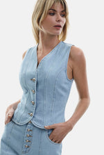 Sleeveless Denim Waistcoat - James Lakeland
