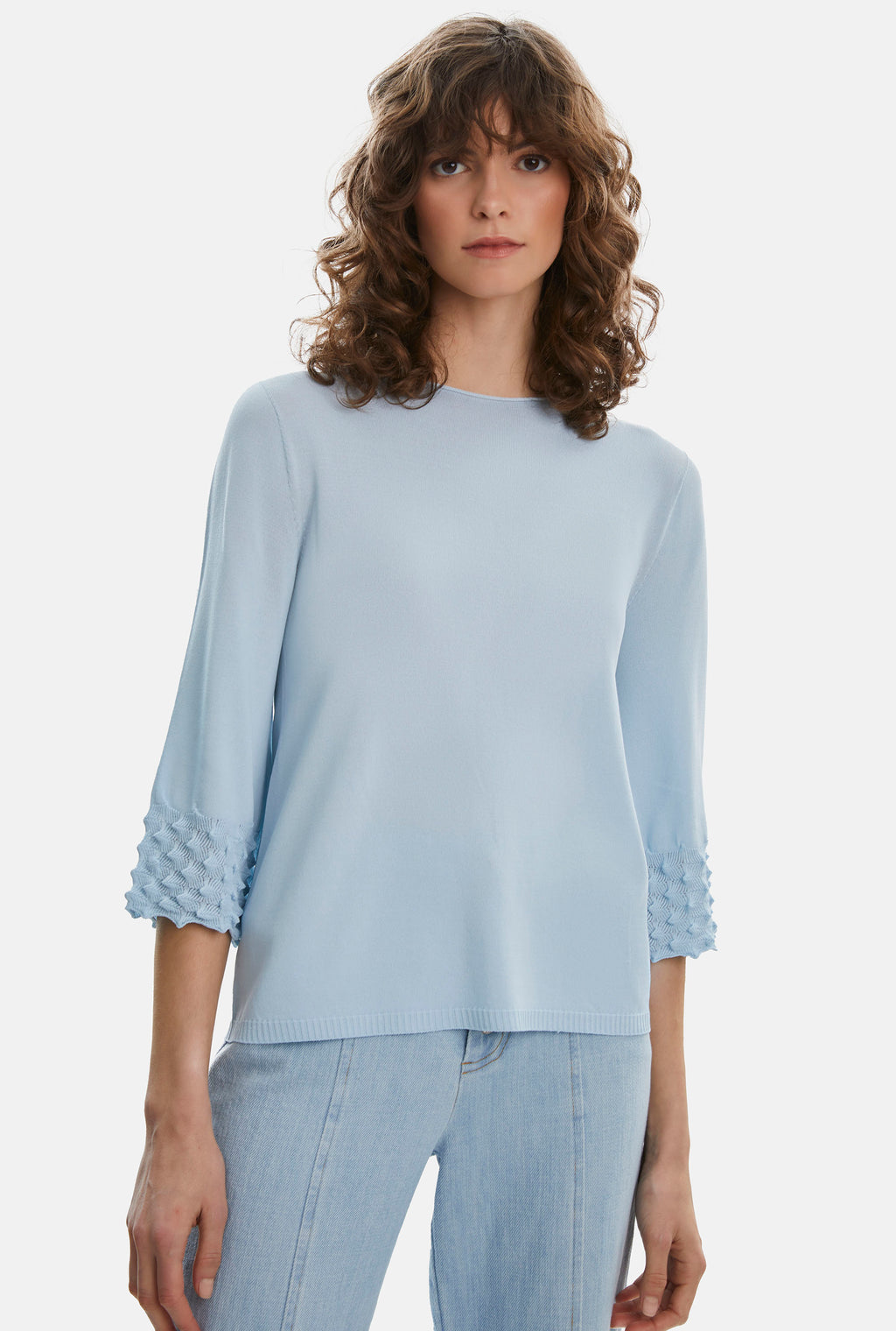 Pale blue on sale knitted jumper