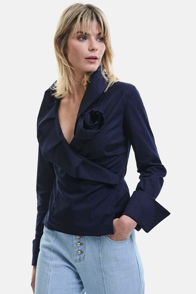 Rose Collar Detail Shirt - James Lakeland