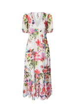 V-neck Floral Midi Dress - James Lakeland