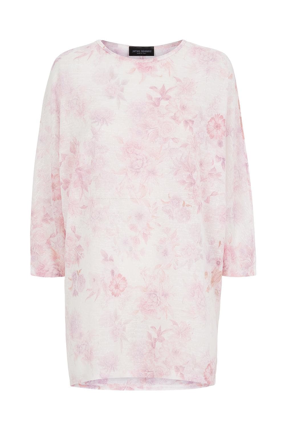 Pink Floral Printed James Lakeland Long-Sleeve Batwing Top