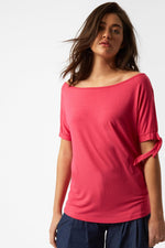 Bow Sleeve T-Shirt Fuchsia (6877320708252)