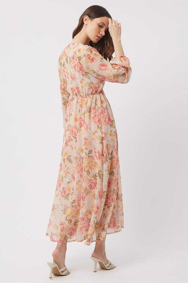 Floral Chiffon Maxi Dress - James Lakeland