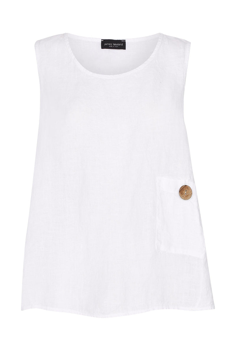 Linen Sleeveless Top (6932476952732)