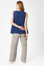 Linen Sleeveless Top (6932476952732)