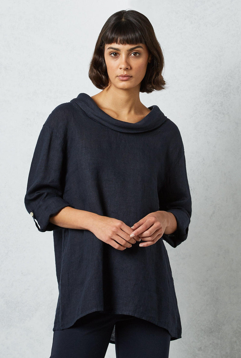 Long Cowl Neck Top (6974214766748)