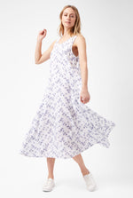 Maxi Linen Print Dress (6925293682844)
