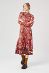 Print Belted Midi Dress - James Lakeland