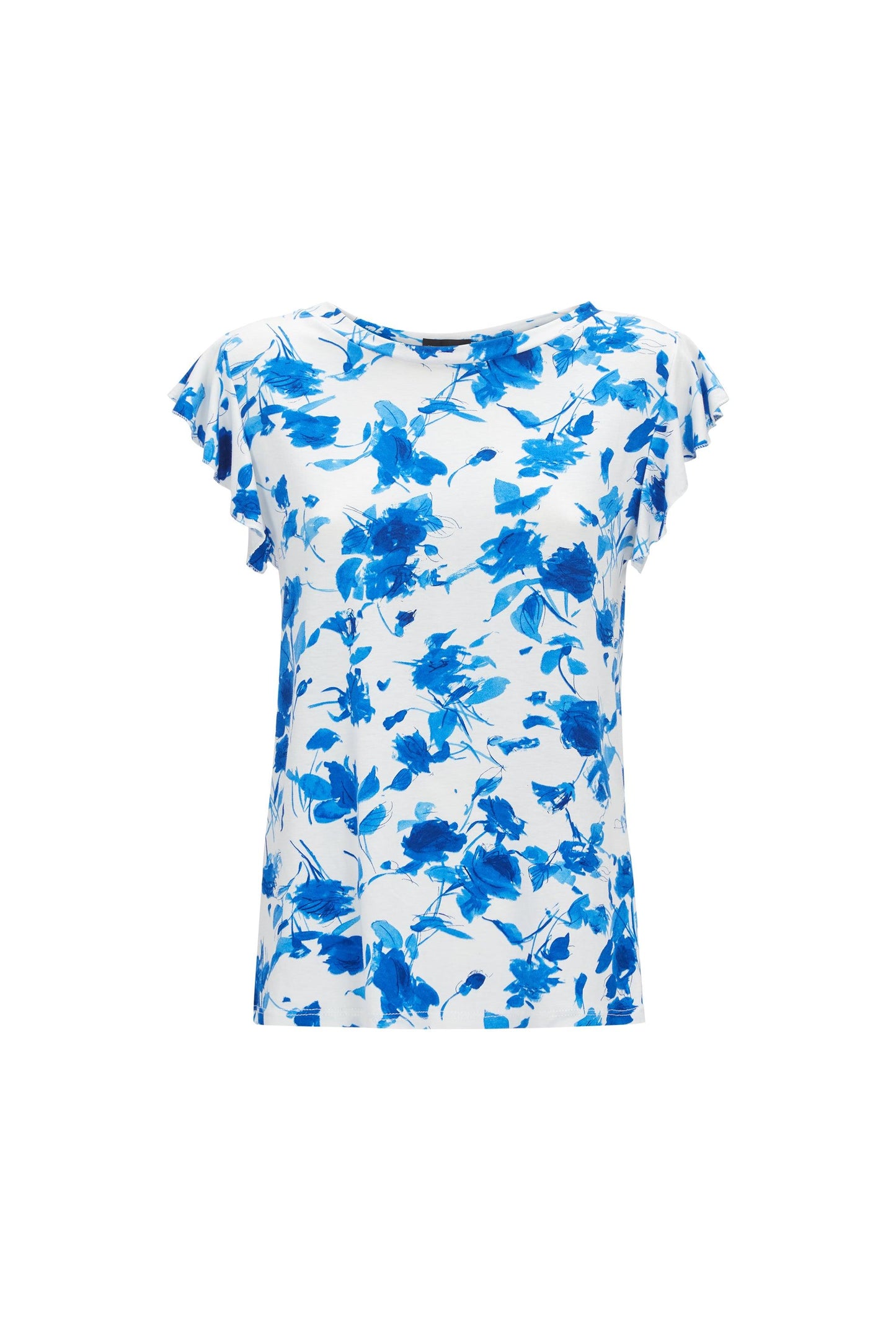 Print Frill Sleeve T-shirt (6879751635100)