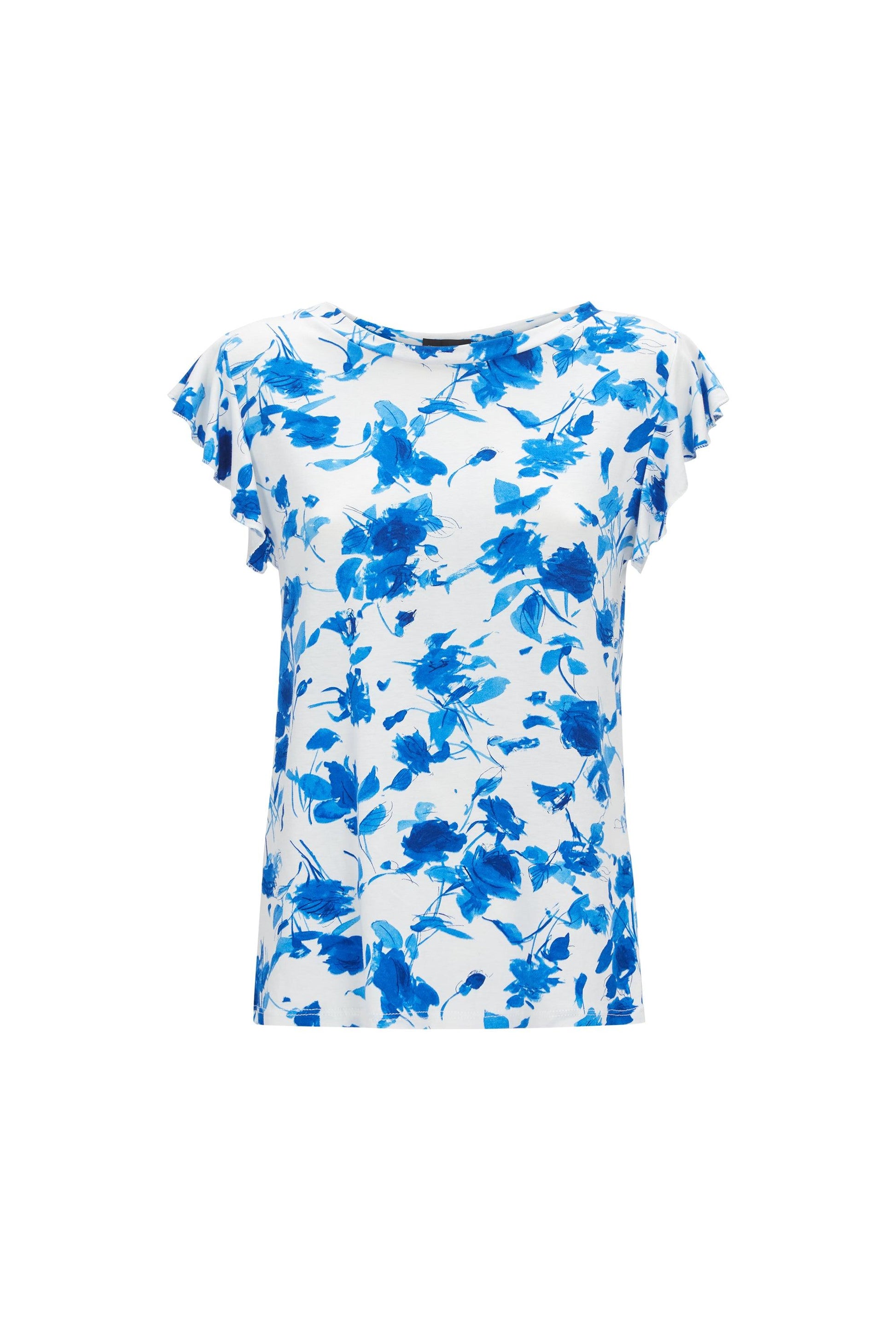 Print Frill Sleeve T-shirt (6879751635100)