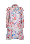Ruffle Long Sleeve Floral Mini Dress (6881596604572)