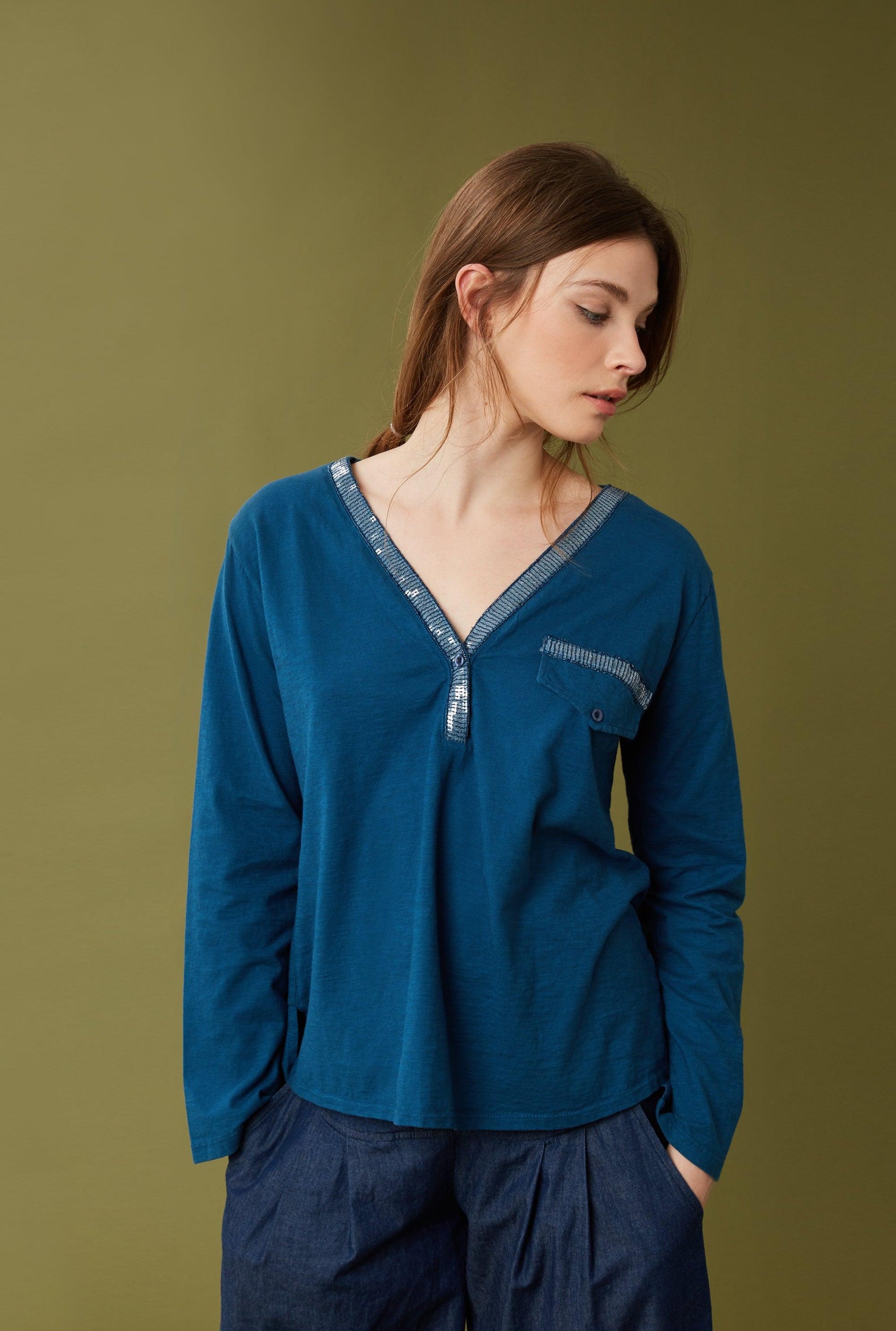 Sequin Trim Top (6923547771036)