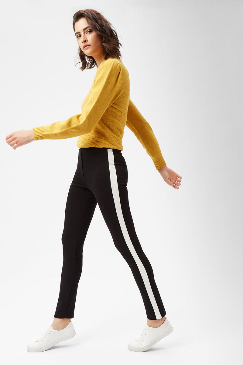 Black Side Stripe Trousers | New Look