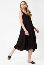 Square Neck Linen Maxi Dress (6930258296988)