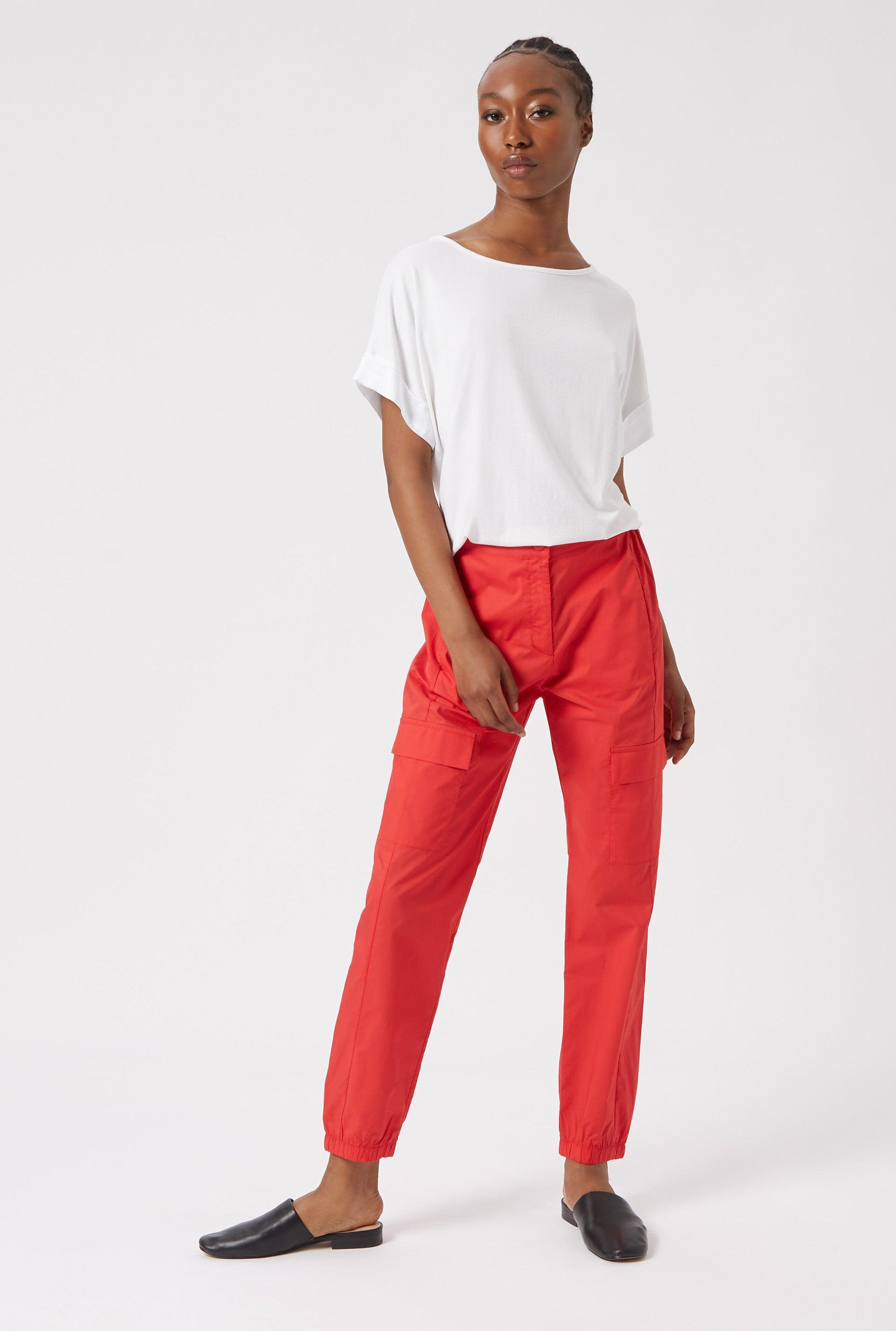 Red Belted Trousers  Red Tapered Trousers  Office Chic  Lulus